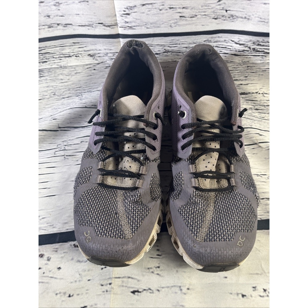 On Cloud Running Shoes Purplish Gray Cloud Speed Laces Sneakers Womens Size 9.5